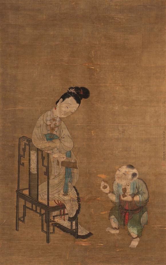 上海雅藏夏厚 教子圖