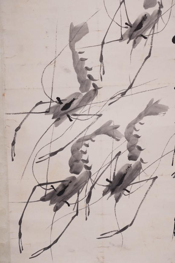Cascade'sQi Baishi swims shrimp map | 齊白石 遊蝦圖