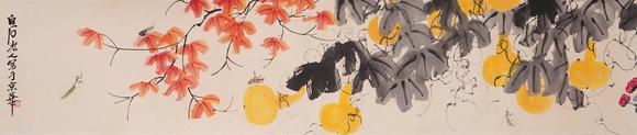Cascade'sQibaishi flowers and grasses handkerchief | 齊白石 花卉草蟲手絹