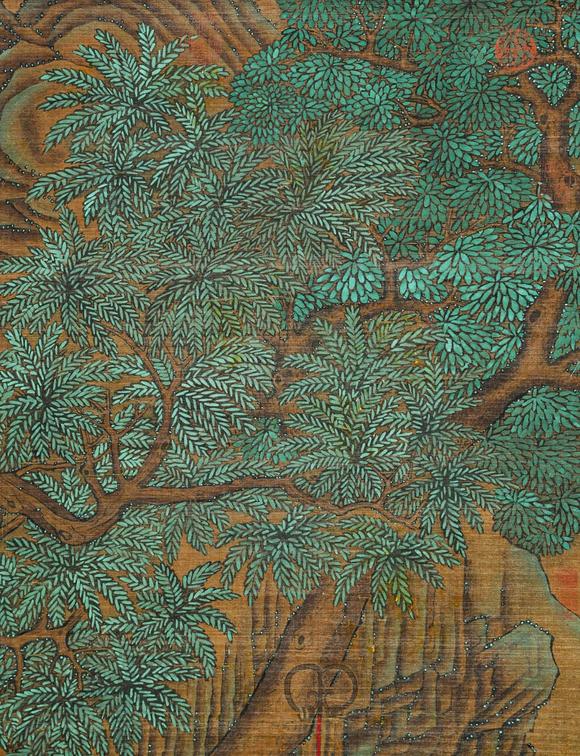 Cascade'sVertical axis of Yan Liben silk printing image | 閻立本絹本洗象圖立軸