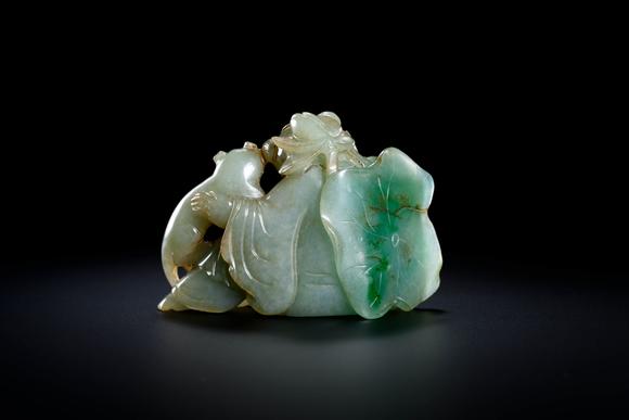 Cascade'sQing jade carving boys and playing with animals | 清 翡翠雕童子戲獸