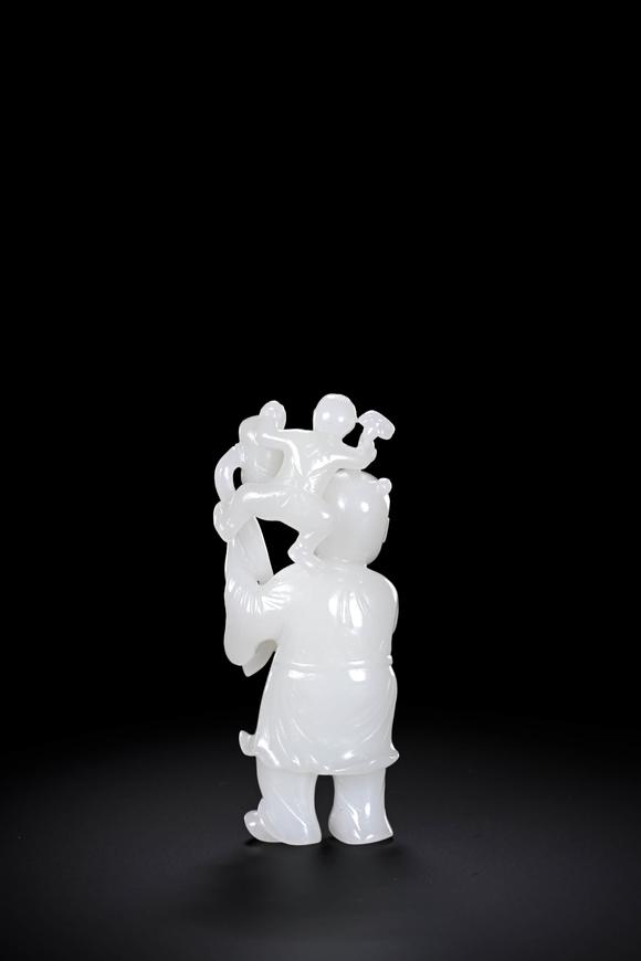 Cascade'sHetian jade children's pieces in Qing dynasty | 清代 和田玉雙童把件