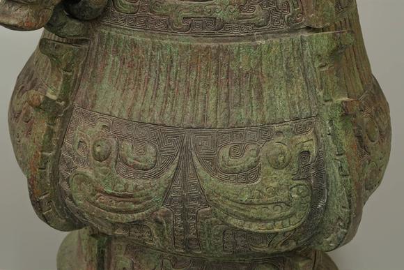 京都祇園會(huì)拍賣商 青銅鳳紋提梁卣 六字銘文日本桐箱附