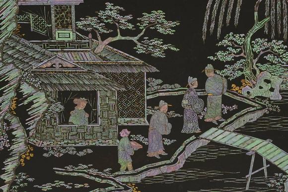 京都祇園會(huì)拍賣清康熙宮廷 青貝薄螺鈿金嵌長(zhǎng)方托泥臺(tái)香桌 本物保證 