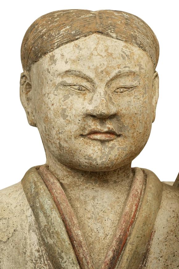 京都祇園會(huì)拍賣西漢 彩陶女樂舞俑