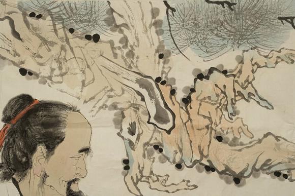 京都祇園會拍賣范曾 人物圖 紙本鏡心