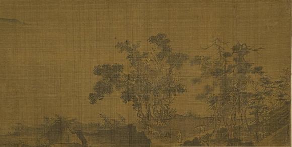 京都祇園會(huì)拍賣馬遠(yuǎn) 野川待渡卷 絹本鏡心 昭和十四年五月東京美術(shù)俱樂部井口家所藏品入札著錄附