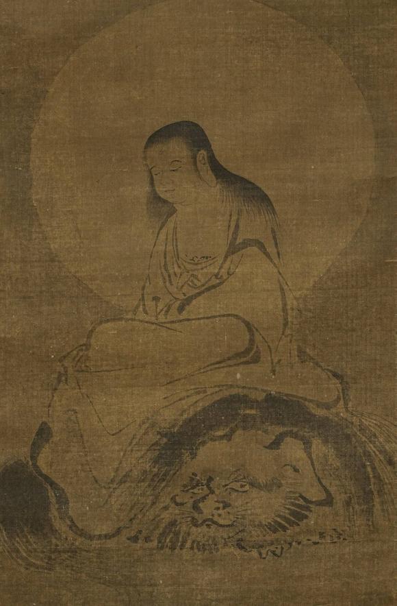 京都祇園會拍賣元 明石泉贊佛畫 日本古裂裝裱 絹本掛軸 日本桐箱附