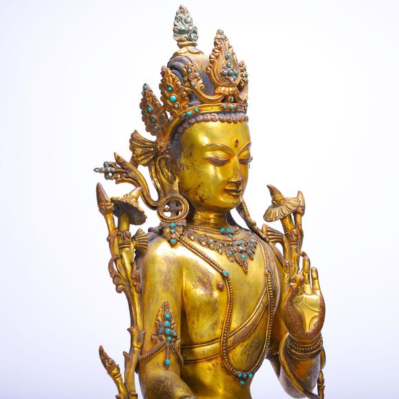 Eden Fine Antiques Galleries LLCA CHINESE GILT BRONZE TARA SCULPTURE