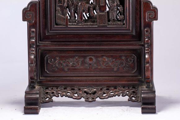 Eden Fine Antiques Galleries LLCA CHINESE ZITAN WOOD TABLE SCREEN