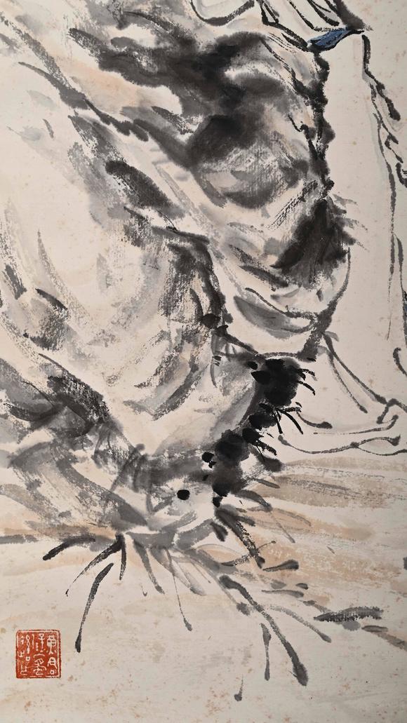 Eden Fine Antiques Galleries LLC1944 WU QINGSHIA FEMALE BENEATH WILLOW SCROLLL PAINTING