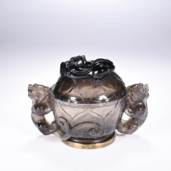 Eden Fine Antiques Galleries LLCA CHINESE CRYSTAL DRAGON MOTIF CENSER