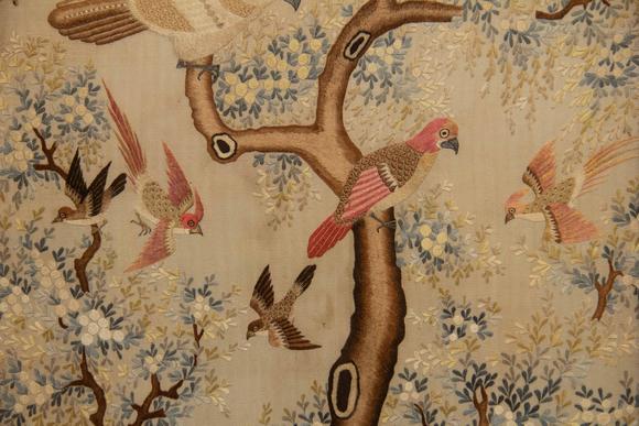 Eden Fine Antiques Galleries LLCA SET OF CHINESE BIRD AND FLOWER EMBROIDERY PANELS