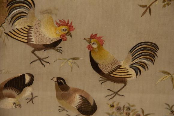 Eden Fine Antiques Galleries LLCA SET OF CHINESE BIRD AND FLOWER EMBROIDERY PANELS