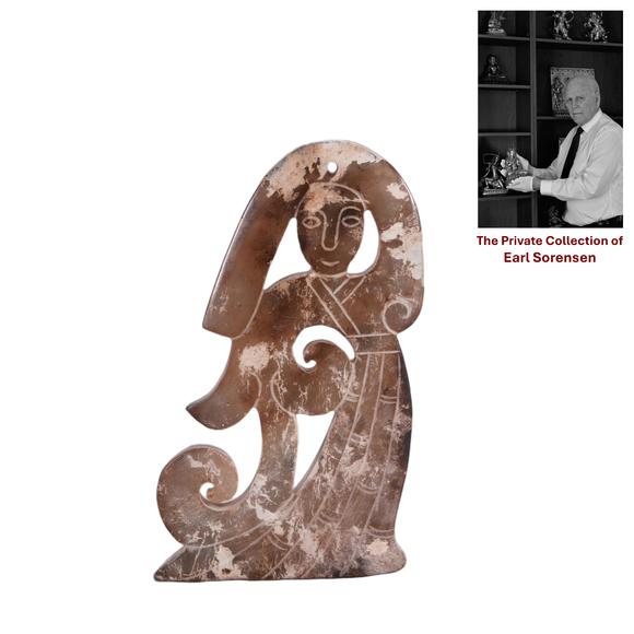 Eden Fine Antiques Galleries LLCA CHINESE OPENWORK JADE DANCER PENDANT