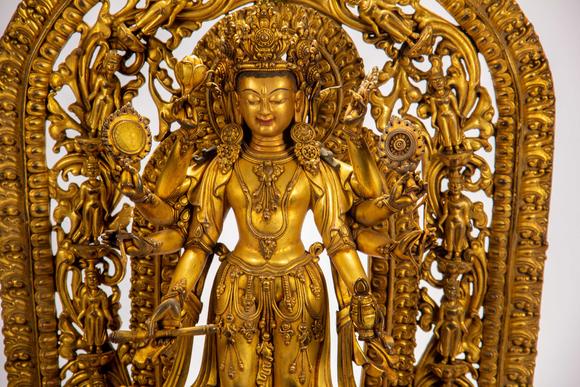 Eden Fine Antiques Galleries LLCA CHINESE GILT BRONZE BUDDHIST STATUE