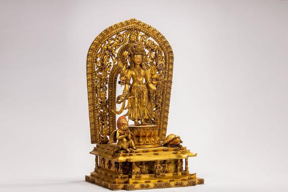 Eden Fine Antiques Galleries LLCA CHINESE GILT BRONZE BUDDHIST STATUE