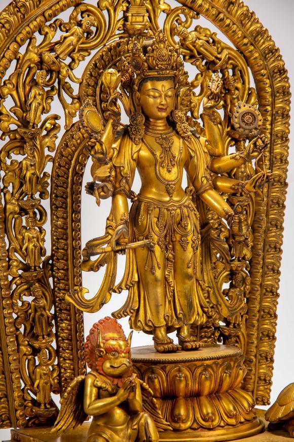 Eden Fine Antiques Galleries LLCA CHINESE GILT BRONZE BUDDHIST STATUE