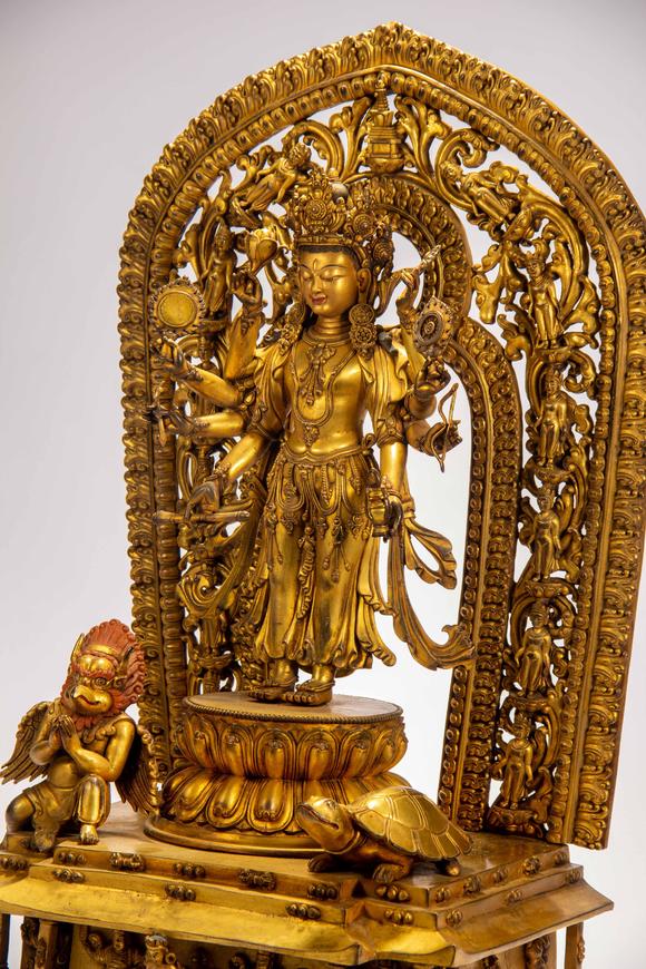 Eden Fine Antiques Galleries LLCA CHINESE GILT BRONZE BUDDHIST STATUE