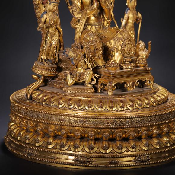 Eden Fine Antiques Galleries LLCA CHINESE GILT BRONZE BUDDHIST SHRINE GROUP