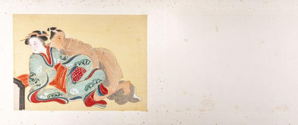 大阪美術(shù)商會江戶時代 勝川春章 春情圖十五開