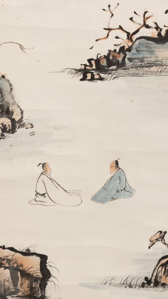 大阪美術(shù)商會(huì)張大千 對弈