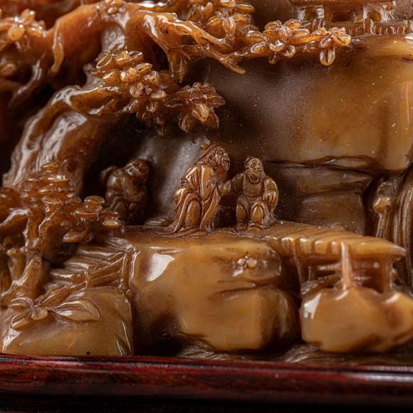 大阪美術(shù)商會(huì)清 壽山石山子