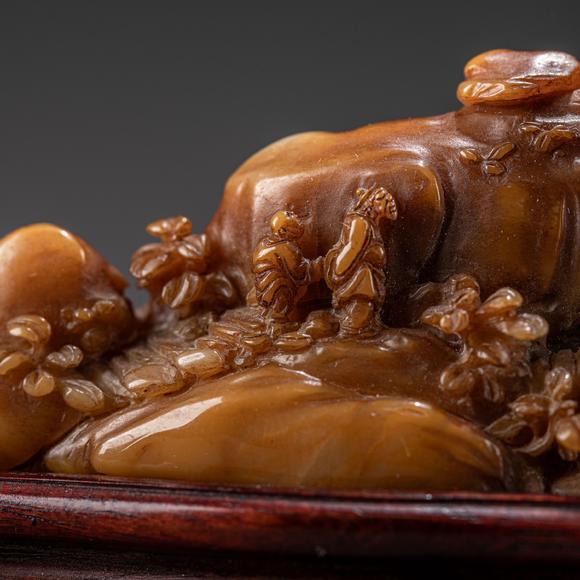 大阪美術(shù)商會(huì)清 壽山石山子