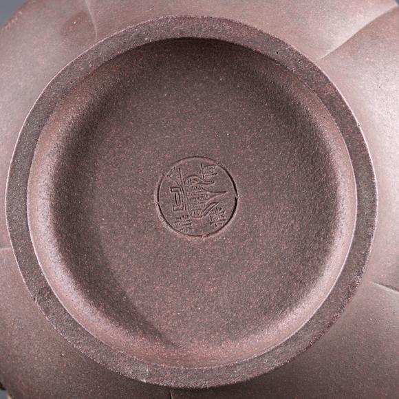 大阪美術(shù)商會(huì)金商鼎標(biāo)款 朱泥梅樁急須