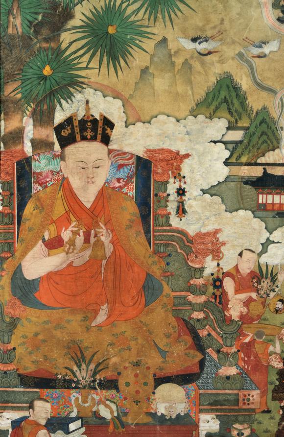 華藝國際17世紀(jì)  五世噶瑪巴得銀協(xié)巴唐卡