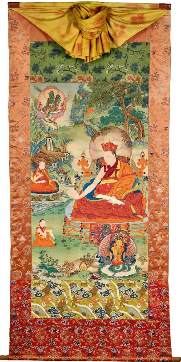 華藝國際17世紀(jì)  紅帽法王夏馬巴二世唐卡
