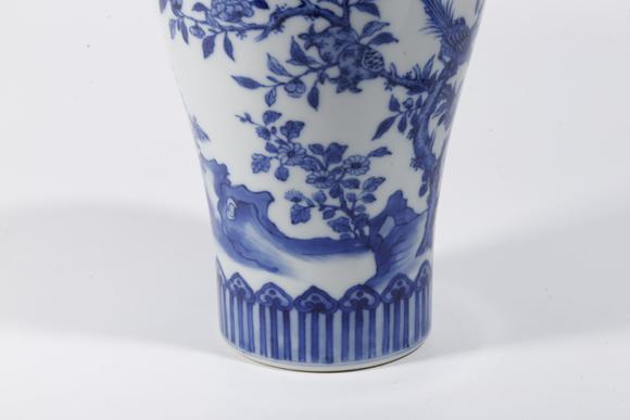 千葉大和青花花鳥(niǎo)紋梅瓶（一對(duì)）
