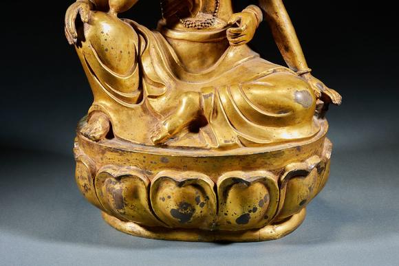 日本東勝銅鎏金六臂觀音