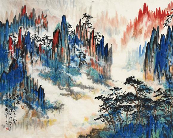北京嘉翰黃山圖 附出版：河北美術(shù)出版社《墨韻清風(fēng)》第120頁