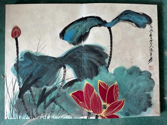 東京國(guó)際拍賣(mài)張大千 潑彩荷花十開(kāi)