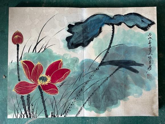 東京國(guó)際拍賣(mài)張大千 潑彩荷花十開(kāi)