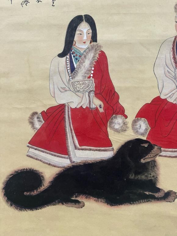 日本松町古美張大千 番女制寵圖