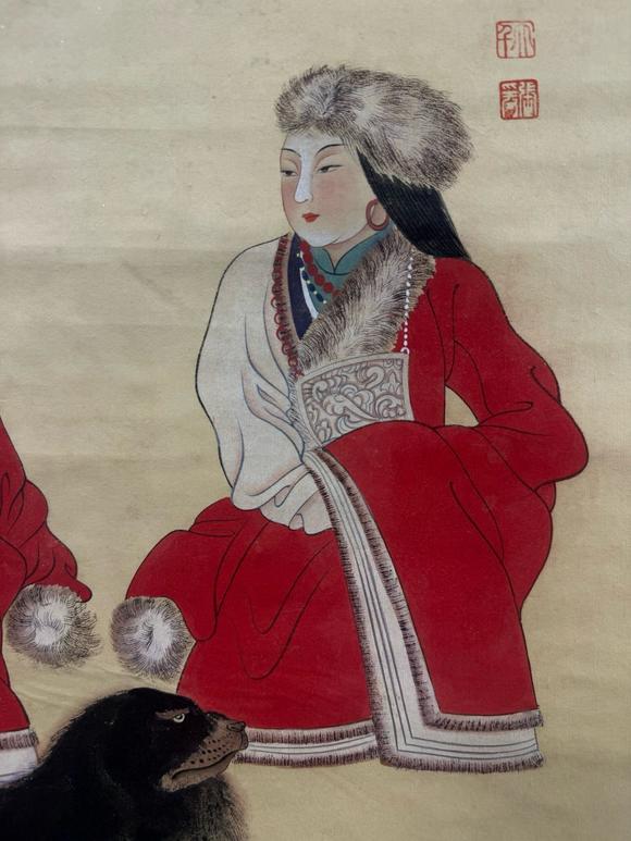 日本松町古美張大千 番女制寵圖