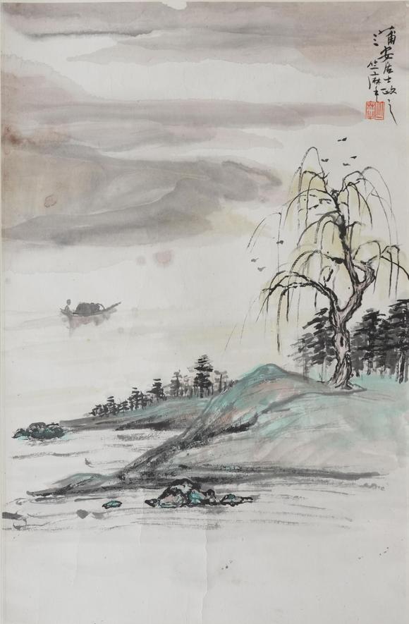 揚(yáng)州正德竺摩法師 山水