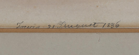 TooveysEnglish School (19th century) - Tours, France, watercolour, inscribed and dated 1836 lower right, 26.5cm x 35.5cm, together with a further watercolour