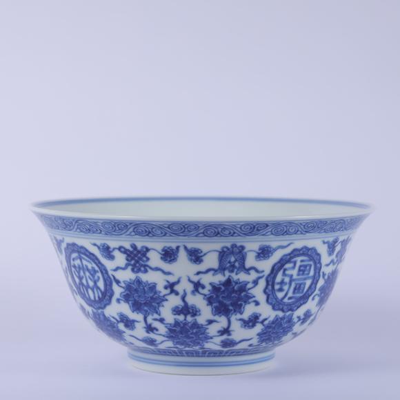 北京嘉翰青花萬壽無疆紋碗