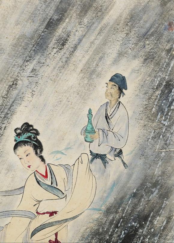 日本松町古美傅抱石 蝶戀花