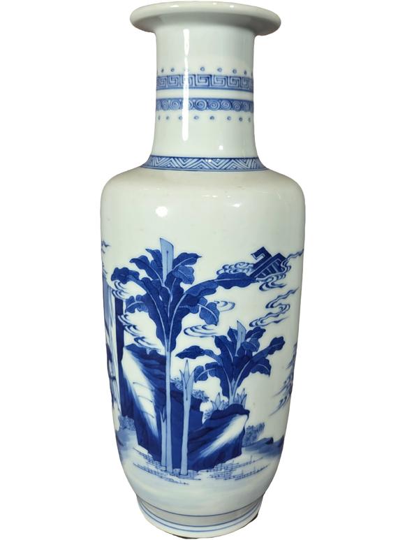 誠(chéng)璽拍賣(mài)清康熙 青花人物故事圖棒槌瓶
