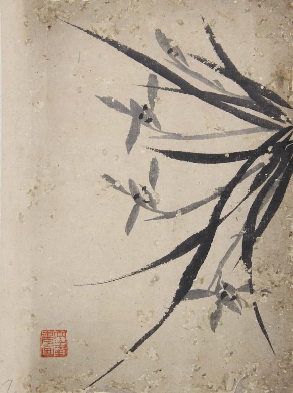 東京新世紀(jì)羅聘 幽蘭芳香手卷（王伯敏題引首、題跋）