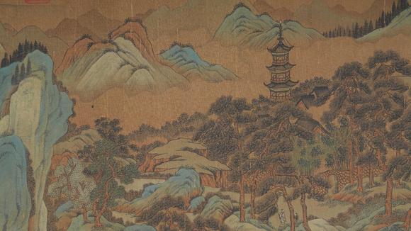弘楊株式會社趙伯駒絹本觀潮圖畫手卷