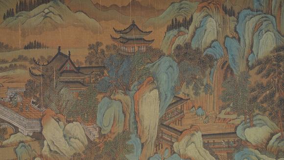 弘楊株式會(huì)社趙伯駒絹本觀潮圖畫手卷