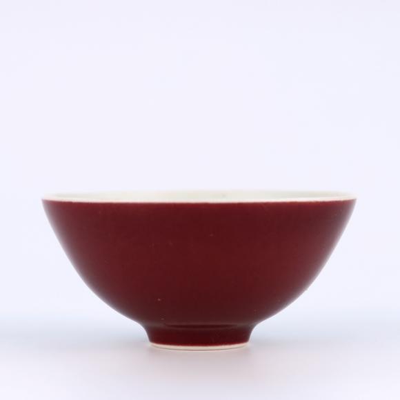 鐮倉美術(shù)清乾隆 敬畏堂制紅釉小碗