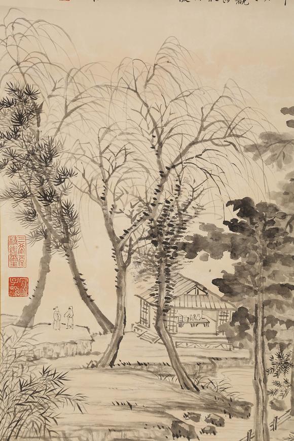 千美會(huì)王翚紙本山水圖畫(huà)