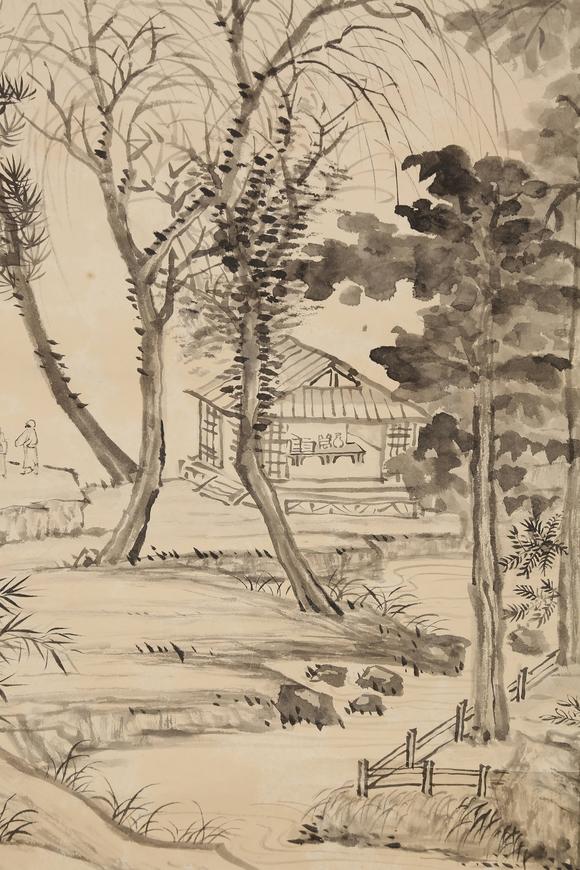 千美會(huì)王翚紙本山水圖畫(huà)