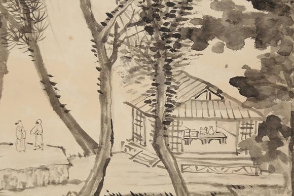 千美會(huì)王翚紙本山水圖畫(huà)